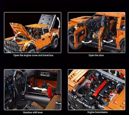 4x4 Off-Road Pickup Building Blocks Set – 1100 Pieces