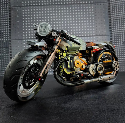 Custom Motorcycle Trike Building Blocks Set – 808 Pieces
