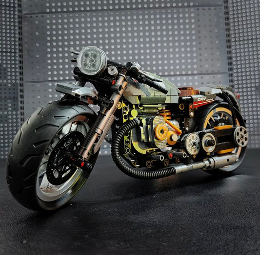 Custom Motorcycle Trike Building Blocks Set – 808 Pieces